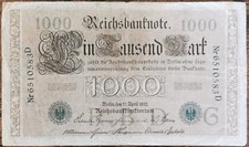 Billet Allemagne 1000 Mark 21