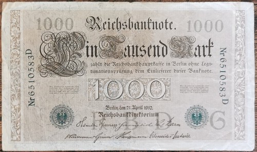 Billet allemagne 1000 mark - mark, 21