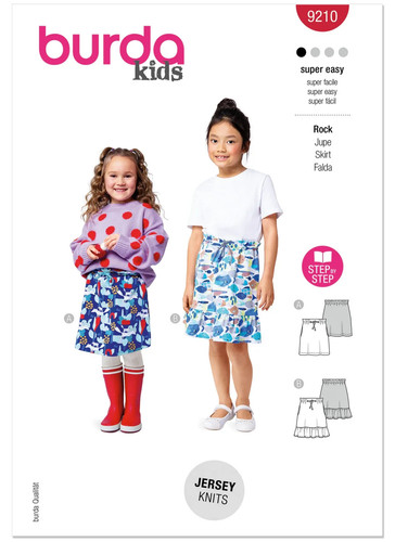 Burda 9210 enfant jupe couture - burda,