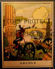 BATAILLE PONT D'ARCOLE NAPOLEON   illustration URIET gravure print 1930