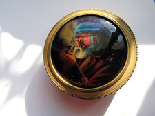 Emaux d'Art Limoges - Boite émaillée en laiton signée BARDONNAUD - vieil homme