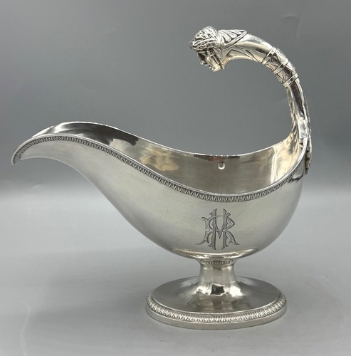 Sauciere casque argent massif - sauciere,