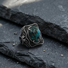 Bague homme turquoise - bague,