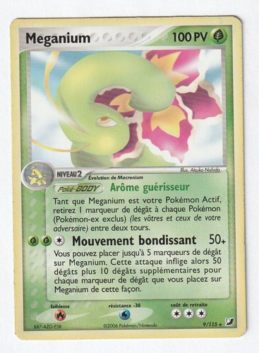 Carte pokemon meganium 115 - carte,