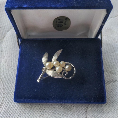 Broche vintage argent - en,
