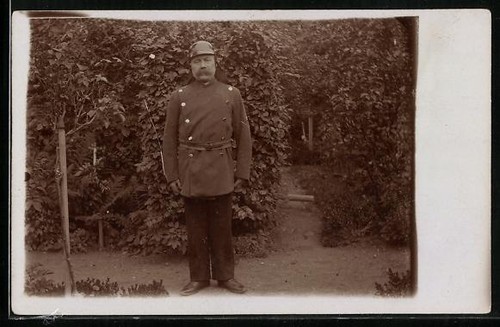 Carte postale photo pompier - , en