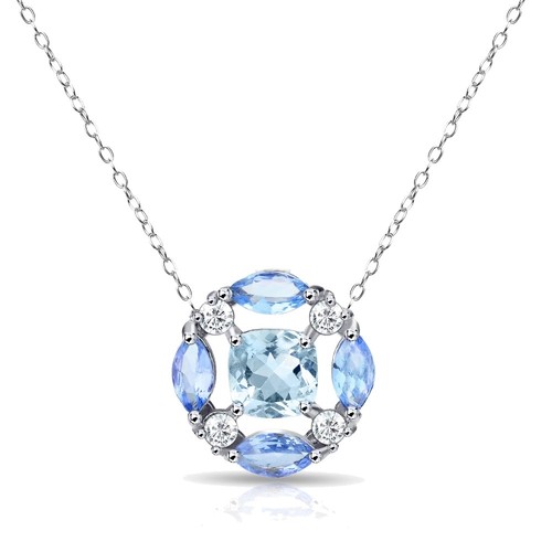 Argent sterling topaze bleu - argent,