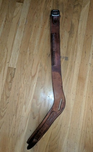 Leather belt bullet sling - bullet,