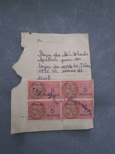 Recu avec timbres fiscaux 5 - recu,