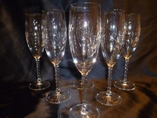 lot de 6 verres flutes champagne cristal arques modele epis