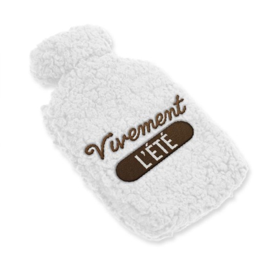 Bouillotte beige moutonneuse