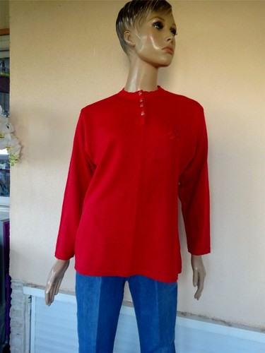 Pull rouge vintage - pull,