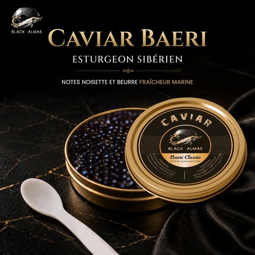 Black almas caviar - black,