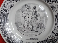 ASSIETTE PARLANTE SARREGUEMINES (REEDITION non signé) Les Devinettes - PIERROT