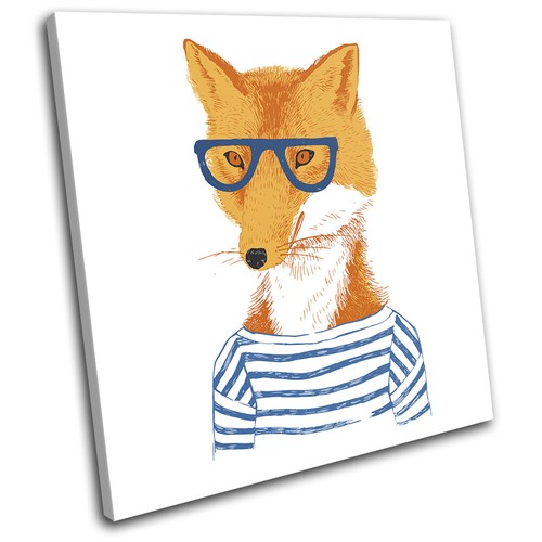 Hipster animals fox - fox, glasses