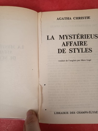 Lot de 6 Livres Agatha