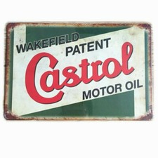 PLAQUE MÉTAL  CASTROL 30 X 20
