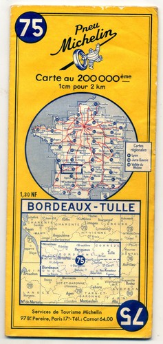 Ancienne carte michelin 75 - n°,