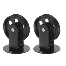  Poulie de lampe rustique en fer 2 pièces : suspension pour luminaire suspendu,