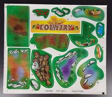 MAJORETTE Planche ancienne Autocollant FERME COUNTRY Ref 862. 1