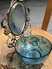 Ancien Baguier porte montre à gousset XIX eme Napoléon III  verre bleu