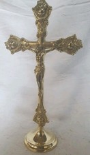 RARE Croix ou Crucifix d'autel