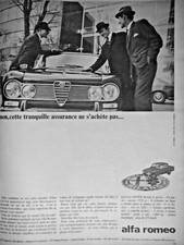 PUBLICITÉ DE PRESSE 1966 GIULIA SUPER ALFA ROMÉO BERLINE - ADVERTISING