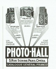 publicité Advertising 1221 1949  Photo Hall appareils photo Atoflex Telka  Sem-F