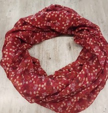 foulard scarf tour de cou neuf :: rouge à fleurs