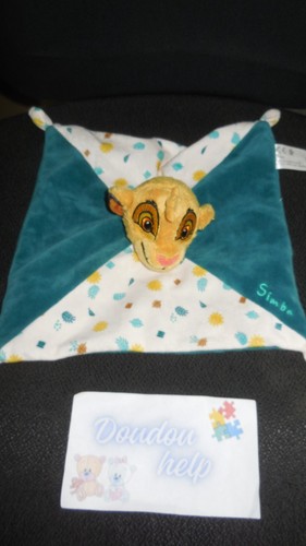 Doudou plat simba roi lion - plat,