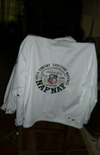 VESTE BLOUSON FEMME MARQUE NAF NAF COM NEUF TAILLE 42 44 BLANC CASSE 100% COTON