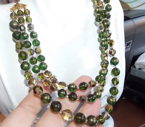 Collier choker verre - en,