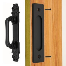 Accessoire de porte de grange noir mat design minimaliste meuble élégant