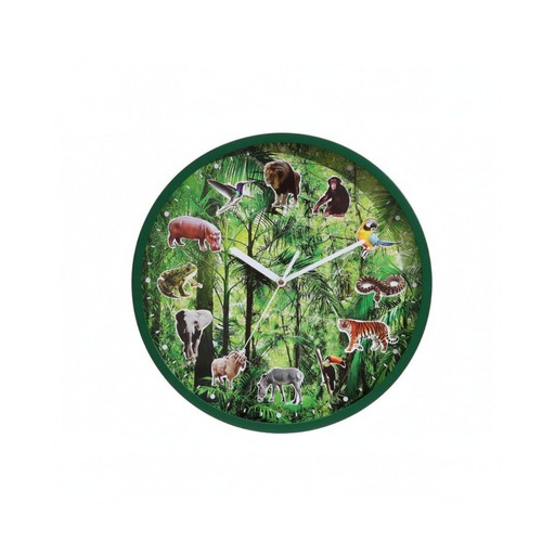 Horloge murale tropicale - tropicale, verte