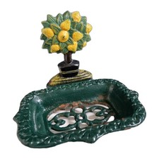 Porte Savon À Poser En Fonte De Fer Vintage Citrons Collection Non Émaillé 