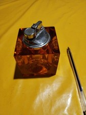 Briquet De Table Verre Ambré Sommerso