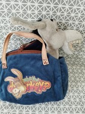 Peluche l'âne  Shrek gris noir 20 cm avec sac bleu Universal Studios