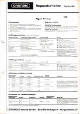 Manuel De Service Pour Grundig City Boy 1000