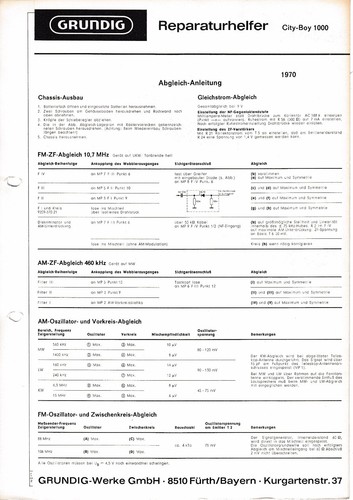 Manuel service pour grundig - manuel,