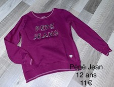 SWEAT rose pépé jean  12 ANS