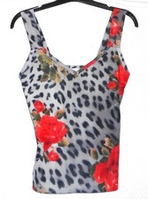 Joli top gris rouge ETINCELLE