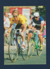 CYCLISME carte cycliste GREG LEMOND et ERIC CARITOUX Pub BANQUE CIC