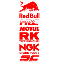 Autocollants sponsors moto