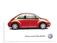 RARE / CARTE POSTALE - COX VW COCCINELLE NEW BEETLE VOLKSWAGEN POSTCARD TARJETA