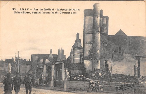 Cpa lille rue du molinel - lille,