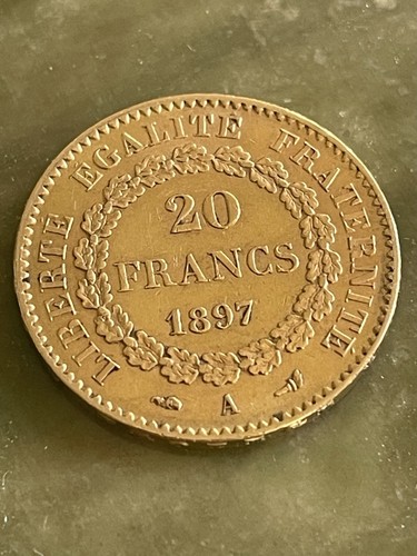 Pièce francs génie - or,