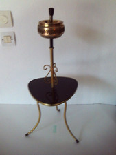 PEU COURANT vintage beau CENDRIER SUR PIED plateau formica années  Hauteur 59 cm