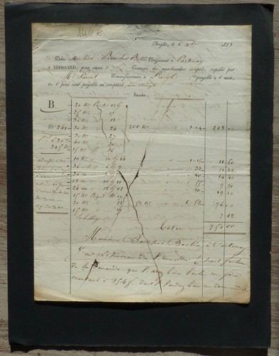 Vieux papier facture tonneau - vieux,