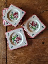 5 assiettes à cake, Gien, service Lorraine