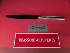 COUTEAU TABLE CHINON DROIT 25 CM CHRISTOFLE BEL ÉTAT MÉTAL ARGENTÉ;